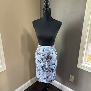J.Crew Blue Floral Pencil Skirt - size 12
